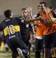Riquelme faz festa com gol do Boca Juniors na etapa inicial  Foto: AP