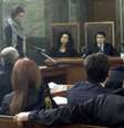 Imagem mostra a jovem conhecida como Ruby em tribunal de Milão nesta sexta-feira  Foto: AP