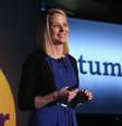 Marissa Mayer anuncia novidades em evento em Nova York  Foto: AFP