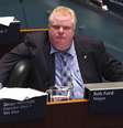 Rob Ford na assembleia local no dia 21 de maio  Foto: Reuters