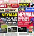 Jornais catalães projetam Neymar com a camisa do Barcelona  Foto: Sport/Mundo Deportivo / Reprodução