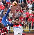 <p>Marcelo Moreno marcou de cabeça seu gol para o Flamengo</p>  Foto: Joka Madruga / Futura Press