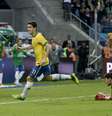 Oscar abriu o placar para a Seleção Brasileira depois de jogada de Fred  Foto: Ricardo Matsukawa / Terra