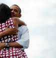 <p>Michelle Obama chamou o presidente Barack Obama de "honey" (mel)</p>  Foto: AFP