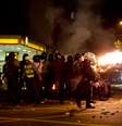 <p>Policiais e manifestantes se enfrentaram em protesto nesta quinta-feira</p>  Foto: Bruno Santos / Terra