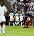 <p>Nigéria foi superior, não deu chances para o Taiti e poderia ter aplicado uma goleada ainda maior</p>  Foto: Bruno Santos / Terra