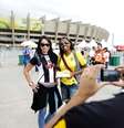 <p>Torcedores aproveitam chegada para jogo da Copa das Confederações</p>  Foto: Bruno Santos / Terra