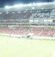 Imagem panorâmica mostra pessoas na saída da Arena Pernambuco antes do jogo terminar  Foto: Eduardo Amorim / Brisa Comunicação e Arte - Especial para o Terra