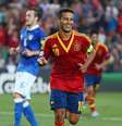 <p>Filho de Mazinho, Thiago Alc&acirc;ntara brilhou na decis&atilde;o do Europeu Sub-21, nesta ter&ccedil;a, em Israel</p>  Foto: Getty Images 