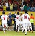 Jogadores do Japão comemoram o primeiro gol marcado contra a Itália  Foto: Marcelo Pereira / Terra