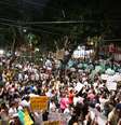 <p>Manifestantes de São José do Rio Preto promoveram no início da noite desta terça-feira o ato "Rio Preto nas Ruas"</p>  Foto: Lais Machado / Especial para Terra