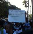 <p>Manifestante baiano protestou contra a realização dos eventos da Fifa no Brasil</p>  Foto: Fábio de Mello Castanho / Terra