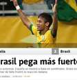 Jornal espanhol destaca a "pegada" do Brasil na vitória  Foto: As / Reprodução