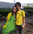 Japonês Hiroyuki, que namora a brasileira Marília, decidiu ir para a manifestação depois de ver um vídeo contra a realização da Copa do Mundo  Foto: Mario Larangeira / Especial para Terra