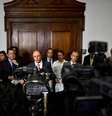 <p>O governador Geraldo Alckmin,d&aacute; entrevista coletiva e anuncia o cancelamento do aumento dos ped&aacute;gios</p>  Foto: Fernando Borges / Terra