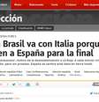 <p>Imprensa espanhola adotou tese conspiratória: Brasil tem medo de final contra a Espanha</p>  Foto: Reprodução