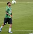 <p>Daniel Alves teve uma conversa de cerca de 30 minutos</p>  Foto: Ricardo Matsukawa / Terra