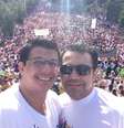 <p>No sábado, Marco Feliciano participou da Marcha para Jesus, em São Paulo, e publicou foto em seu perfil do Twitter</p>  Foto: Divulgação / Divulgação