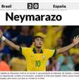 <p>Marca resumiu a partida em Neymarazo e Maracantazo</p>  Foto: Marca / Reprodução