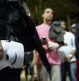 <p>Manifestantes e policiais se enfrentaram na noite desta quinta-feira</p>  Foto: Mauro Pimentel / Terra