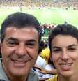 O governador do Paraná assistiu à partida entre Brasil e Espanha ao lado do filho no Estádio do Maracanã  Foto: Facebook / Divulgação