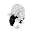<p>O anel de diamantes mostra um leão em posição de ataque</p>  Foto: Maison Chanel / Divulgação