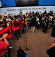 <p>Plenário da Câmara Municipal de Porto Alegre é ocupado</p>  Foto: Elson Sempé Pedroso / CMPA / Divulgação