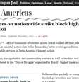 O americano Teh Washington Post falou que os portos também ficaram paralisados  Foto: Reprodução