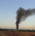 A fumaça provocada pela explosão da aeronave era vista de longe  Foto: Especial para Terra