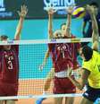 Wallace teve grandes dificuldades para passar os grandalhões russos  Foto: FIVB / Divulgação