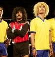 Novela conta a história de quatro membros da lendária equipe colombiana dos anos 90: Valderrama, Higuita, Freddy Rincón e Faustino Asprilla   Foto: Caracol TV / BBC Mundo