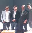 <p>Chefs Dagoberto Torres, Gastón Acuro, Alex Atala e Rodrigo Oliveira falam da importância social da culinária</p>  Foto: Terra