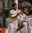 <p>Dracena marcou o primeiro gol santista, mas distribuiu broncas pelo gol sofrido no fim da partida, j&aacute; nos acr&eacute;scimos</p>  Foto: Marcello Zambrana / Inovafoto / Gazeta Press