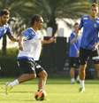 <p>Atacante Everton Costa foi emprestado até o fim de 2013; concorrência no ataque aumenta ainda mais com sua chegada ao clube</p>  Foto: Divulgação Santos FC