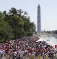 Multidão se aglomera para o evento de comemoração dos 50 anos da Marcha de Washington  Foto: AP