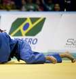 Sarah Menezes conquista o bronze por ippon ao superar a norte-coreana Sol Mi Kim  Foto: Márcio Rodrigues/Mpix / Divulgação