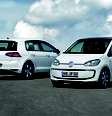 A Volkswagen mostra que está investindo na diversificação de modelos elétricos com a apresentação de versões elétricas dos hatches Golf e up! no salão do automóvel de Frankfurt  Foto: Divulgação
