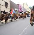 Em frente à casa noturna, houve o encontro dos participantes de uma cavalgada de cinco dias  Foto: Luiz Roese / Especial para Terra