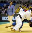 Luiz Revite teve estreia dura contra o sul-coreano Jun-Ho Cho e perdeu por uma punição a mais que o adversário  Foto: Márcio Rodrigues/Mpix / Divulgação