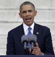 <p>Barack Obama discursa em 28 de agosto de 2013 pelos 50 anos da Marcha sobre Washington, de 1963</p>  Foto: AP