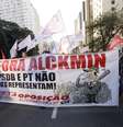 <p>Sindicalistas ligados à CSP-Conlutas criticam tanto o PT quanto o PSDB</p>  Foto: Ricardo Matsukawa / Terra
