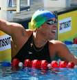 <p>Ex-nadadora Rebeca Gusmão continuará sua recuperação em casa</p>  Foto: Getty Images 