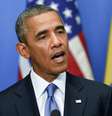Barack Obama fala durante entrevista coletiva em Estocolmo, na Suécia  Foto: AP