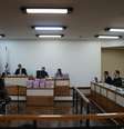 Justiça ouviu novos depoimentos do processo criminal da tragédia da Boate Kiss, no Fórum de Santa Maria, na manhã desta terça-feira  Foto: Luiz Roese / Especial para Terra