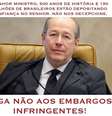 Ao mesmo tempo em que demonstram "confiança" em Celso de Mello, internautas cobram que ele "não os decepcione"  Foto: Facebook / Reprodução