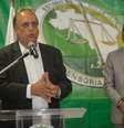O vice-governador do Rio, Luiz Fernando Pezão, e o defensor-geral do EStado, Nilson Bruno Filho, participam da inauguração do núcleo da Defensoria Pública na Favela da Rocinha  Foto: Fernando Frazão / Agência Brasil