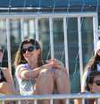 <p>Ícone do vôlei de praia no Brasil, Larissa esteve na arquibancada para torcer por Lili</p>  Foto: Gabriel Francisco Ribeiro / Terra
