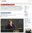 <p>Jornal The Guardian diz que Dilma discursou contra os EUA</p>  Foto: The Guardian / Reprodução