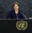 A presidente Dilma Rousseff manifestou repúdio pelas ações de espionagem dos EUA ao Brasil  Foto: AP