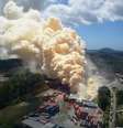 <p>Incêndio em depósito de fertilizantes em São Francisco do Sul, no litoral norte de Santa Catarina, traz risco de intoxicação</p>  Foto: Arcanjo/Corpo de Bombeiros de SC / Divulgação